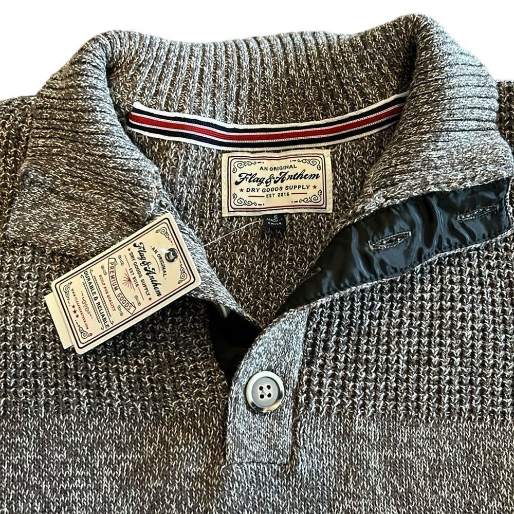 NEW Flag & Anthem Mens Brown Sweater